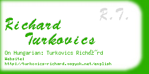 richard turkovics business card